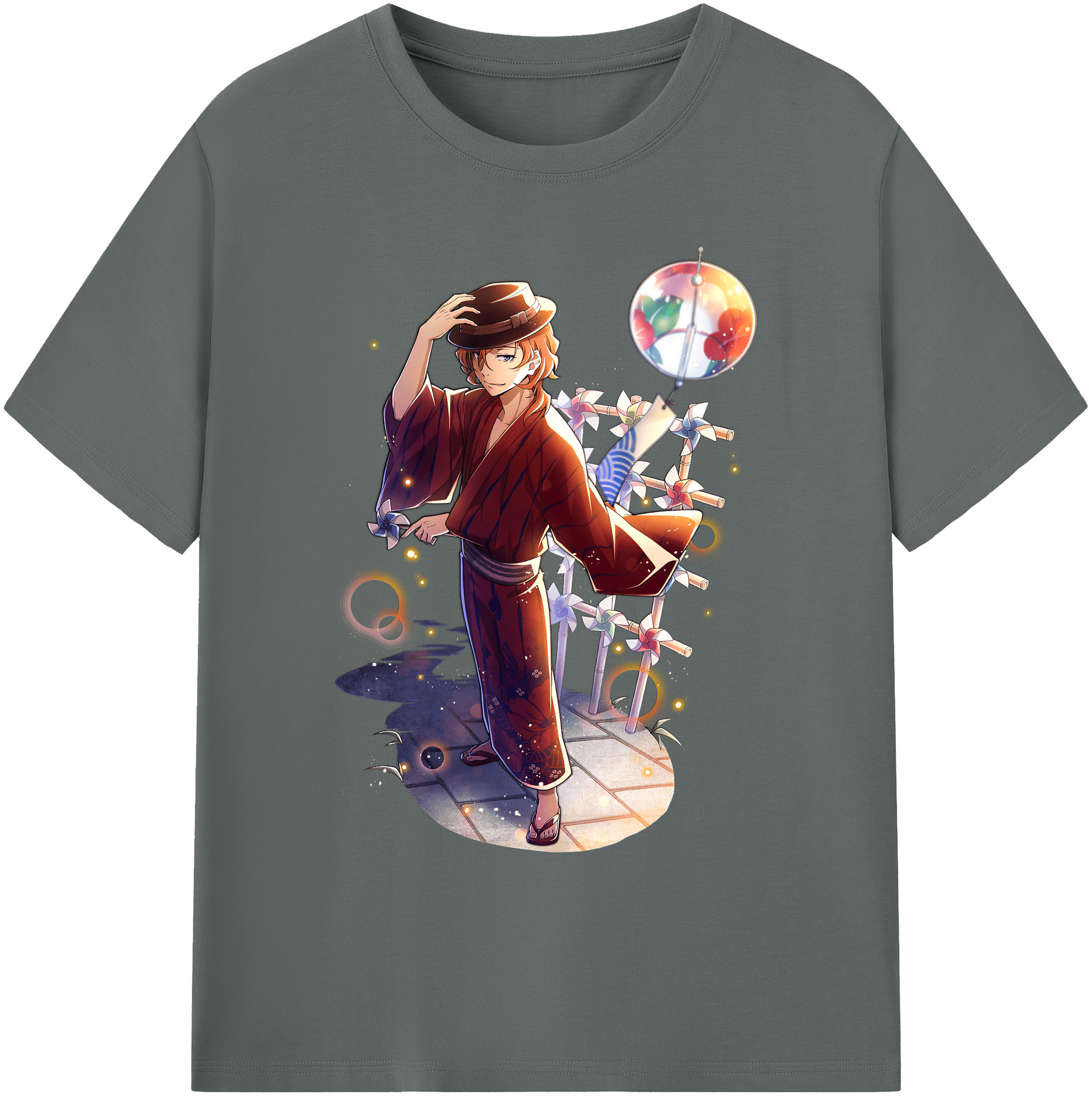 （画像用） 文豪ストレイドッグス Bungo Stray Dogs 綿100％ メンズ半袖Tシャツ｜肌触りやわらか＆通気性